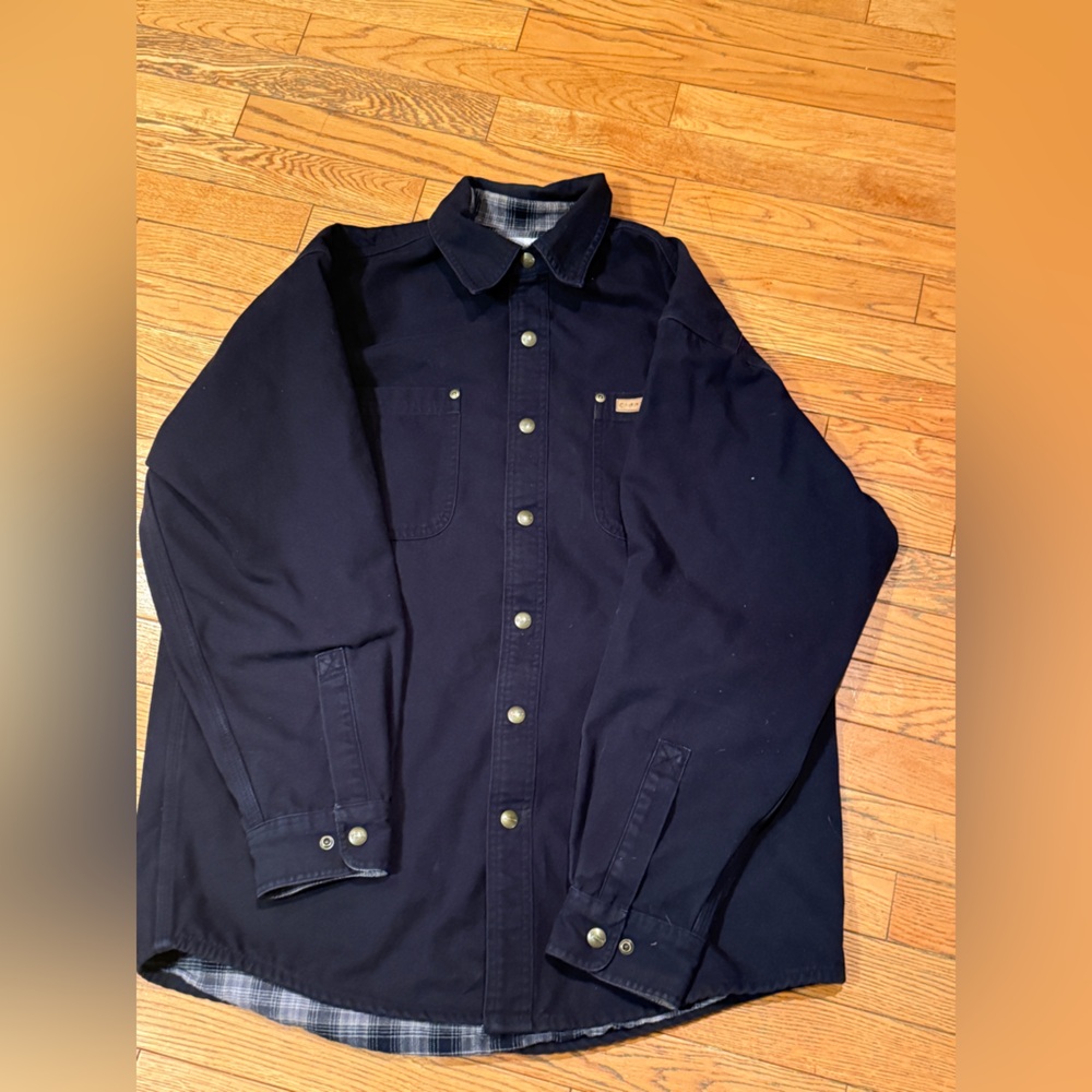 Carhartt Plaid Shirt with Black and White Pattern